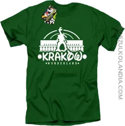 Kraków wonderland - Koszulka męska zielona 