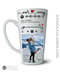 Wasza Piosenka + Wasze zdjęcie  - duży walentynkowy kubek latte 450ml 523234