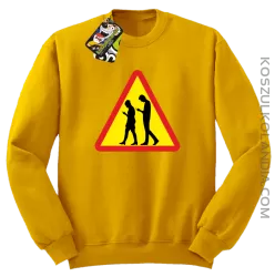 UWAGA komórkowe zombie - ATTENTION cellular zombie - Bluza STANDARD - Żółty