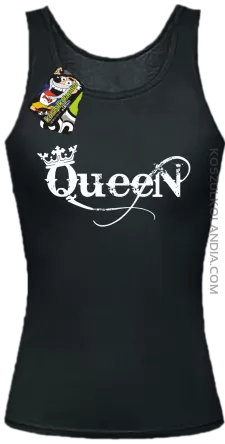 Queen Simple - Top damski czarny 