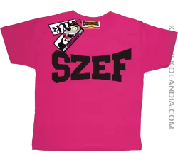 Szef - koszulka dziecięca - różowy