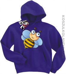 Pszczółka Uśmiechajka - bluza dziecięca z kapturem - fioletowy