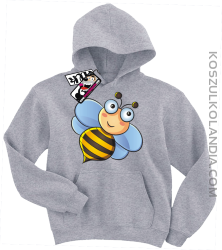 Pszczółka Uśmiechajka - bluza dziecięca z kapturem - melanżowy