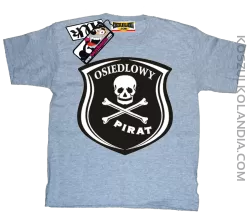 Osiedlowy Pirat - zabawna koszulka dziecięca - melanżowy