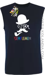 Gentlemen Retro Style - Bezrękawnik męski granatowy 