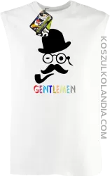 Gentlemen Retro Style - Bezrękawnik męski biały 