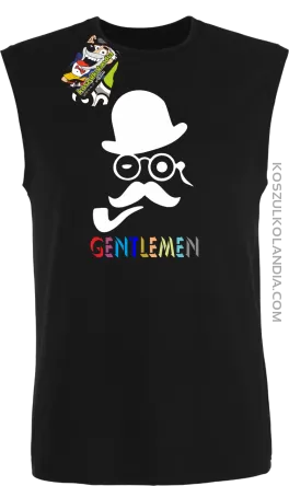 Gentlemen Retro Style - Bezrękawnik męski czarny 