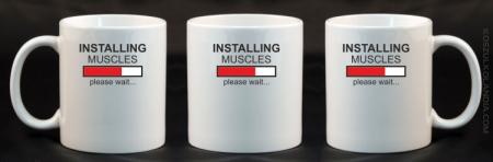 Installing muscles please wait... - Kubek ceramiczny
