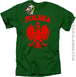 Polska - Koszulka męska zielona