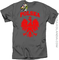 Polska - Koszulka męska szara 