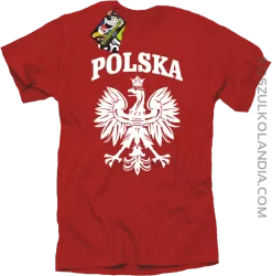 Polska - Koszulka męska czerwona 