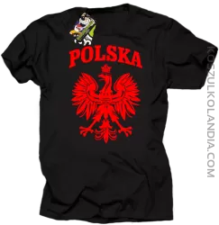 Polska - Koszulka męska czarna