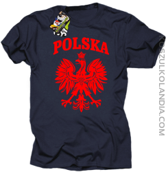 Polska - Koszulka męska granat