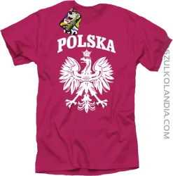 Polska - Koszulka męska fuchsia 