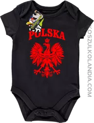 Polska - Body dziecięce czarne 