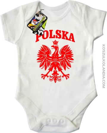 Polska - Body dziecięce białe 