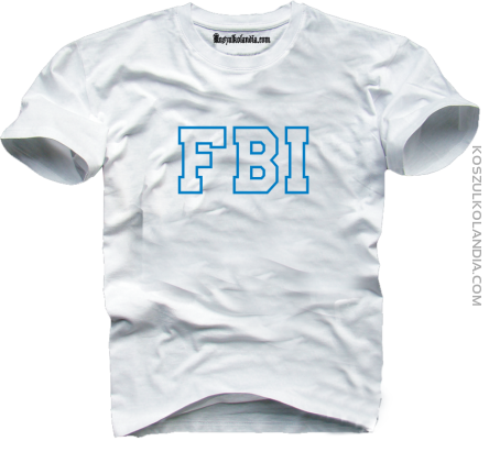 FBI - niebieski napis środek - koszulka męska
