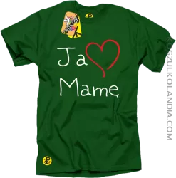 Ja kocham Mamę - koszulka męska zielona 