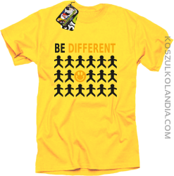 BE DIFFERENT - Koszulka męska żółta 