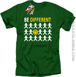 BE DIFFERENT - Koszulka męska zielona 