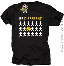 BE DIFFERENT - Koszulka męska czarna 