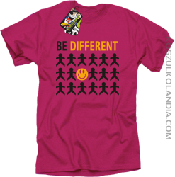 BE DIFFERENT - Koszulka męska fuchsia 