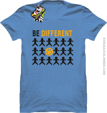 BE DIFFERENT - Koszulka męska błękit 
