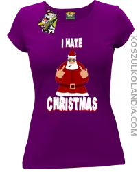 I hate Christmas Fu#k All Santa Claus - Koszulka damska fiolet 