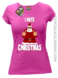 I hate Christmas Fu#k All Santa Claus - Koszulka damska fuchsia 