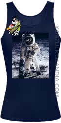 Kosmonauta z deskorolką -  Top damski granatowy 