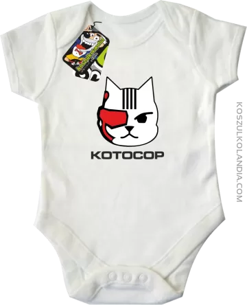 KOTOCOP - Body dziecięce białe 
