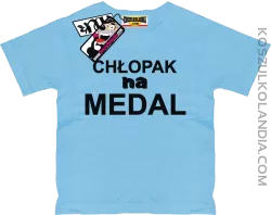 Chłopak na medal - koszulka dziecięca - błękitny
