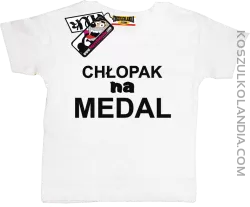 Chłopak na medal - koszulka dziecięca - biały