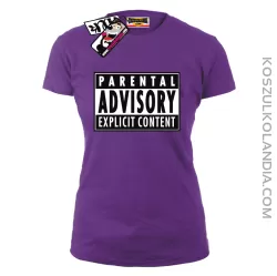Parental Advisory - koszulka damska - fioletowy