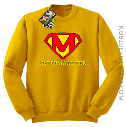 Zajefajny magister ala superman - bluza męska bez kaptura żółta