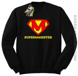 Zajefajny magister ala superman - bluza męska bez kaptura czarna