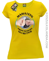 Mama i Syn najlepsi przyjaciele na całe życie - Koszulka damska żółta 