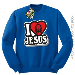 I love Jesus StickStyle - Bluza STANDARD - Niebieski