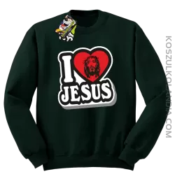 I love Jesus StickStyle - Bluza STANDARD - Butelkowy