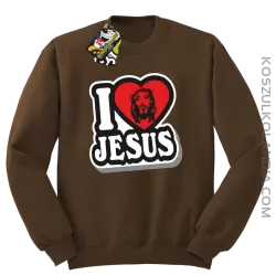 I love Jesus StickStyle - Bluza STANDARD - Brązowy