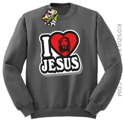 I love Jesus StickStyle - Bluza STANDARD - Szary