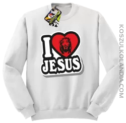 I love Jesus StickStyle - Bluza STANDARD - Biały