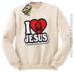 I love Jesus StickStyle - Bluza STANDARD - Beżowy