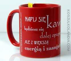 Napij się kawy - Kubek ceramiczny czerwony 