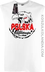 Polska Wielka Niepodległa - Bezrękawnik męski  biała 