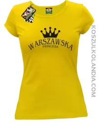 Warszawska princesa - Koszulka damska taliowana żółty