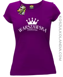 Warszawska princesa - Koszulka damska taliowana fiolet