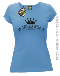 Warszawska princesa - Koszulka damska taliowana błękit
