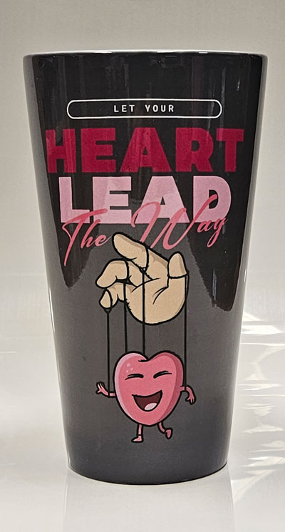 Let Your Heart Lead The Way Valentines Day Mug - duży walentynkowy kubek latte 450ml 12
