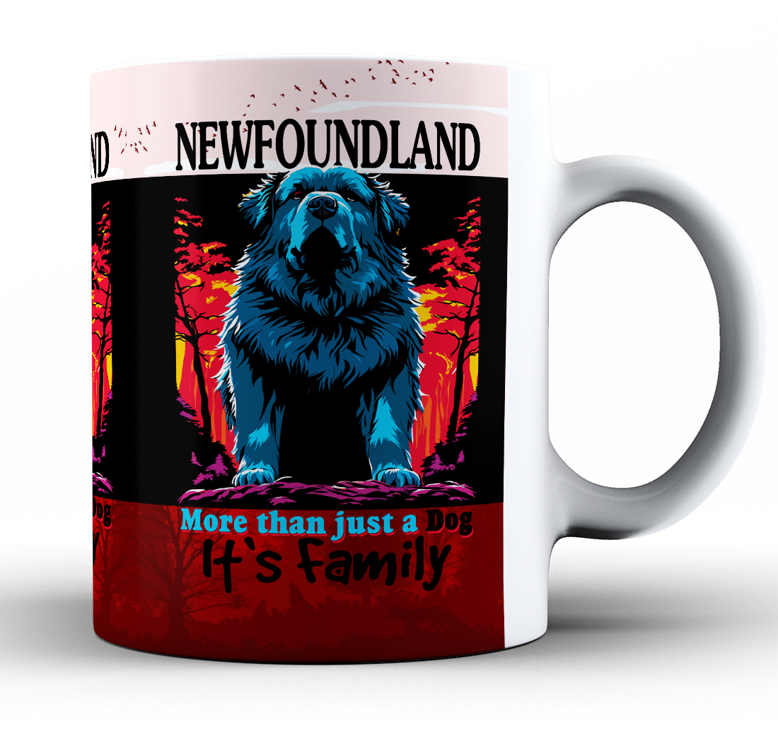 Newfoundland More than just a Dog It`s Family  - kubek ceramiczny 330ml z nadrukiem 4